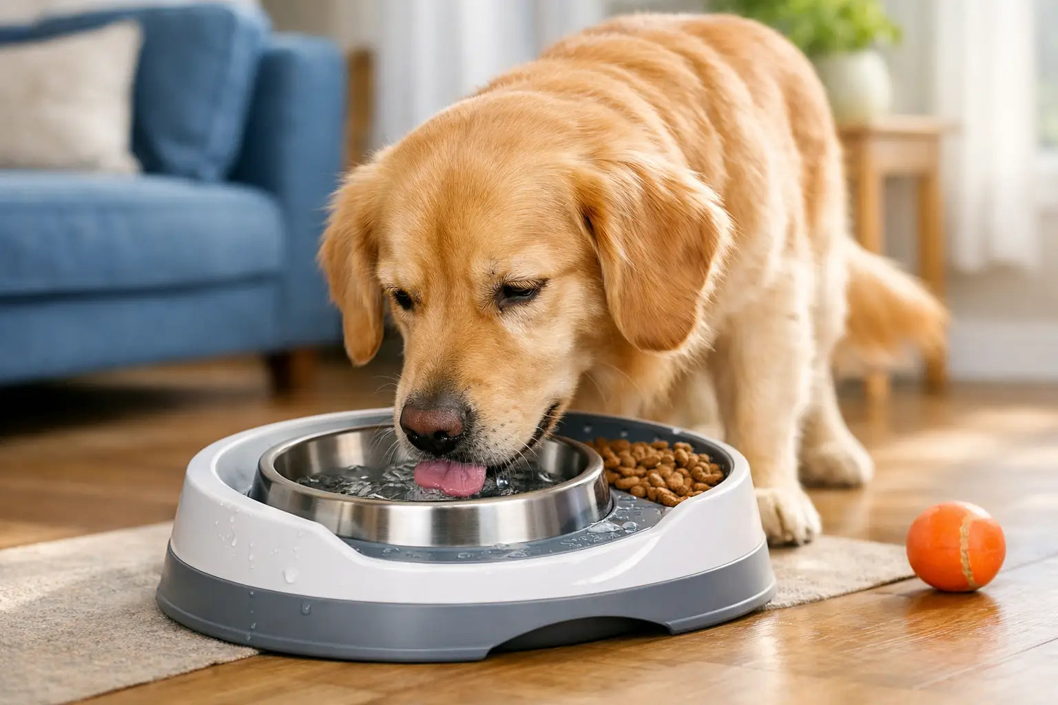 No Spill Pet Bowl for Cleaner Pet Mealtimes